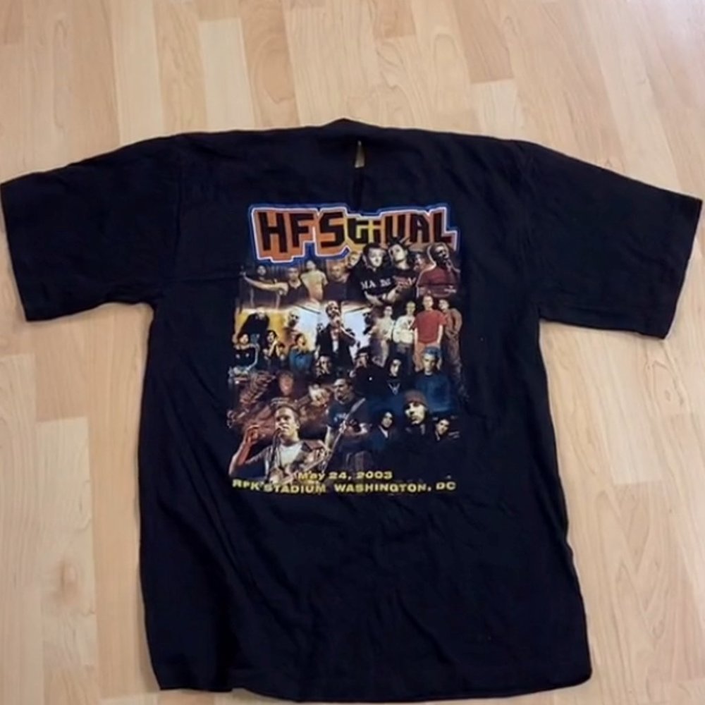HFStival 2003 T Shirt Distressed Medium Unisex Graphic Tee (Remake/Retro/Design)